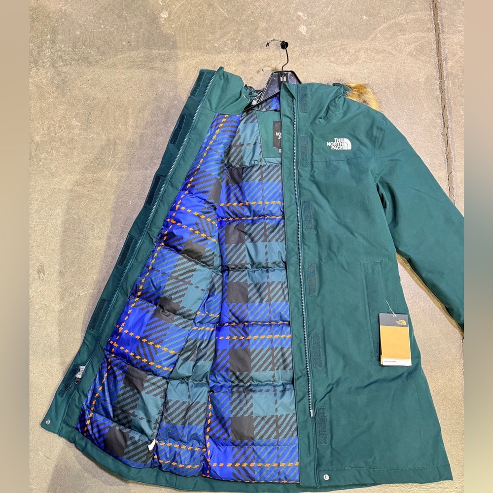 The North Face Arctic NF0A4R2VD7V Women's Ponderosa Green Parka Jacket - Picture 7 of 9